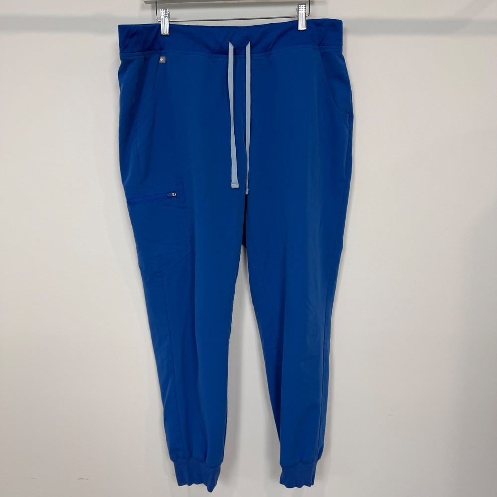 FIGS Zamora Jogger Scrub Pants Royal Blue Women XL W18SW2005 Cargo Pocket